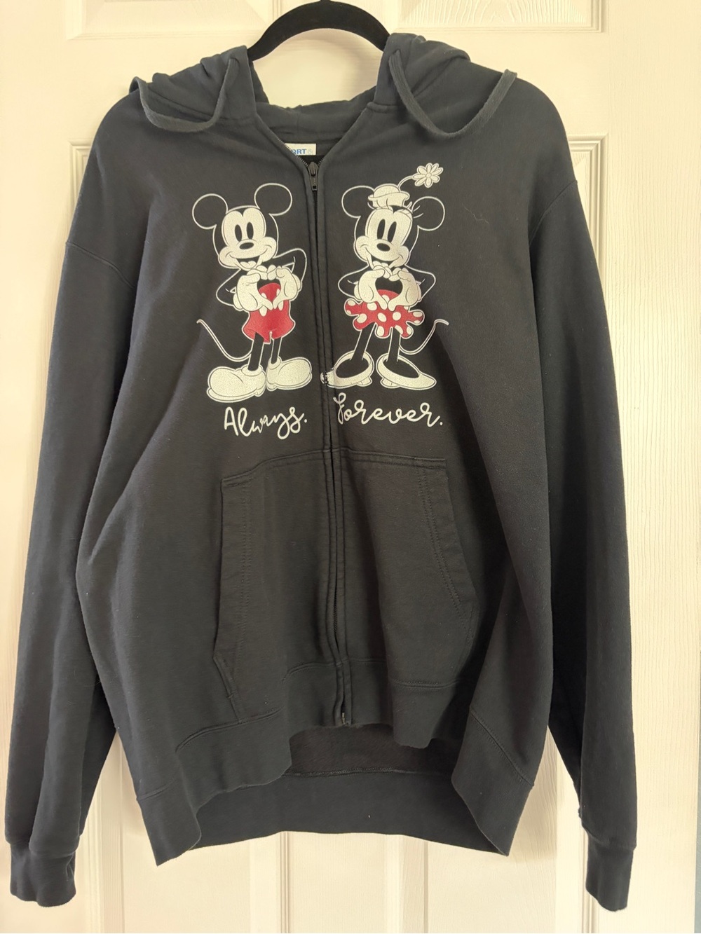 Black Mickey & Minnie Zip Hoodie